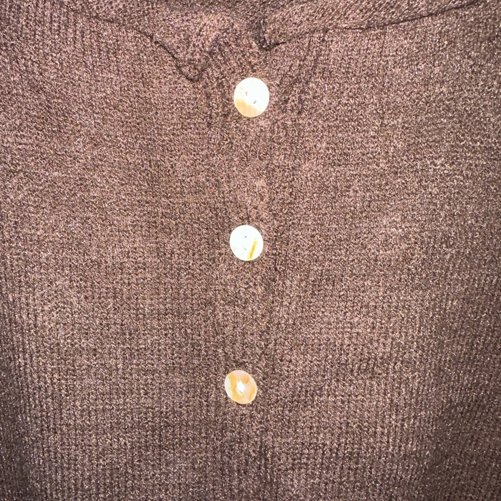 🤎 Chocolate Brown Button-Up Cardigan – NWOT 🤎 - Picture 3 of 3
